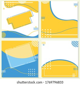 plantilla de publicación en medios sociales para promoción de marketing digital y venta. publicidad de moda. oferta de banner. ilustración promocional del cuadro del vector fotográfico de simulación.