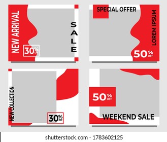 social media post template for digital marketing and sale promo. fashion advertising. banner offer. promotional mockup photo vector frame illustration.eps10 vector