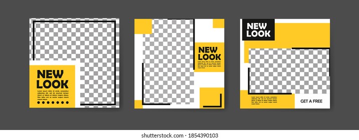 plantilla de publicación en medios sociales para promoción de marketing digital y venta. publicidad de moda. Oferta de banner en medios sociales. ilustración del marco del vector fotográfico de la parodia