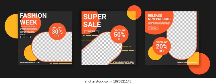 Social media post template for digital marketing and sale promo. fashion advertising. Social media banner offer. mockup photo vector frame illustration