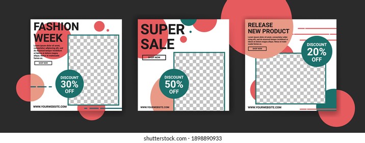 Social media post template for digital marketing and sale promo. fashion advertising. Social media banner offer. mockup photo vector frame illustration