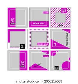 Social media post template for digital marketing. Social media  template.