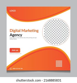 Social media post template and digital marketing agency template.