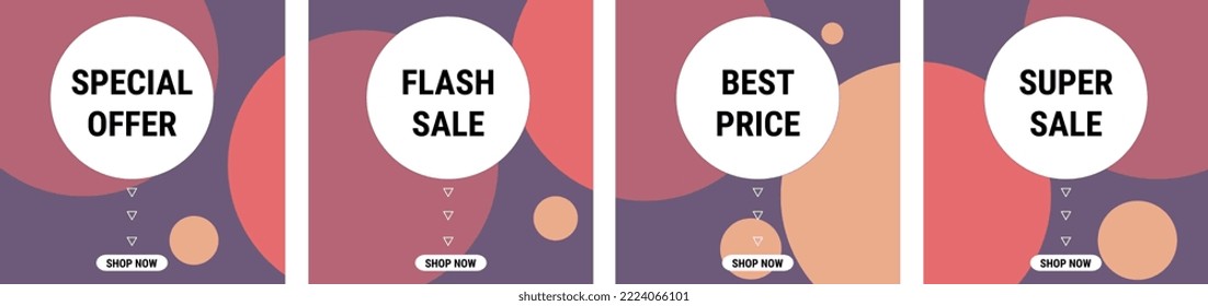 Social Media Post Template for Digital Marketing and Advertising Sale Promo. Eps10 Vector