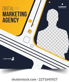 Social media post template for digital marketing business agency advertising