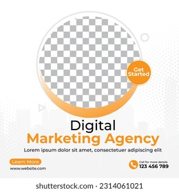 Social media post template for digital marketing agency