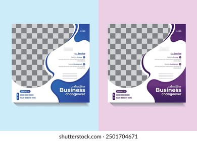 Plantilla de publicaciones en redes sociales . Diseño de publicidad de Plantilla de Anuncio de correos de marketing de negocios digitales.