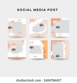 Social Media Post Template editable for Digital Marketing. Promo Brand Fashion.