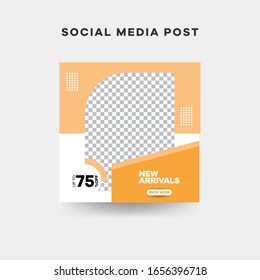 Plantilla de publicación de medios sociales editable para marketing digital. Moda de marca promocional o financiación de negocios.