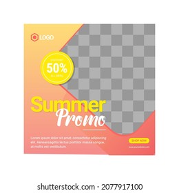 Social Media Post Template, Editable Social Media Banner Template