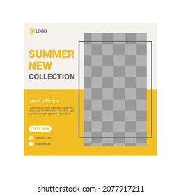 Social Media Post Template, Editable Social Media Banner Template
