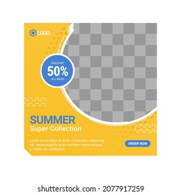 Social Media Post Template, Editable Social Media Banner Template