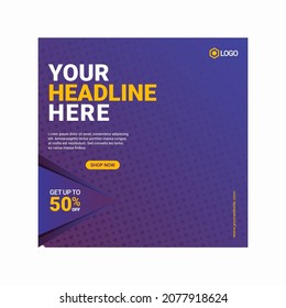 Social Media Post Template  Editable Social Media Banner Template
