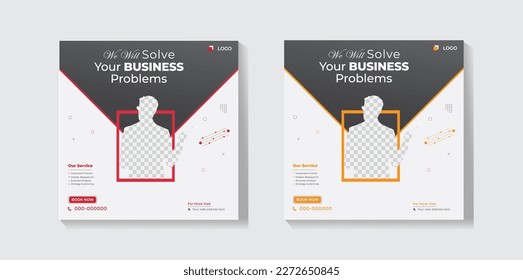 Social Media Post Template, Editable Post Template Social Media Banners.