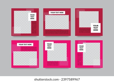 Social media post template, Editable minimal square banner template, Suitable for social media post and web ads promotion