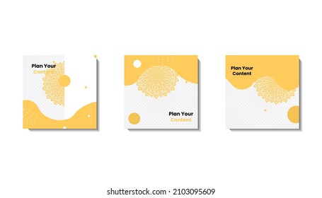 Social Media-Post-Vorlage für eidische Grüße oder Wünsche mit Monddesign, Eid Feiern Social Media-Post mit Mandala und Laternen Free Vector