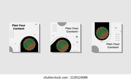 Social media post template for eid greetings or wish with moon design, Eid celebration social media post with mandala and lanterns vector design
