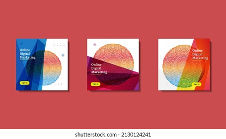 Social media post template for eid greetings or wish with moon design, Eid celebration social media post with mandala and lanterns vector design