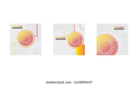 Social media post template for eid greetings or wish with moon design, Eid celebration social media post with mandala and lanterns vector design