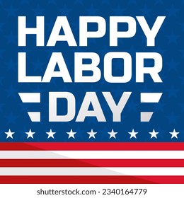 social media post template event labor day american flag color background