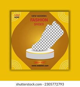 Social Media Post Template Exclusive shoes collection  Banner design 