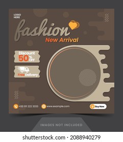 social media post template fashion woman layout banner or flyer for social media post vector