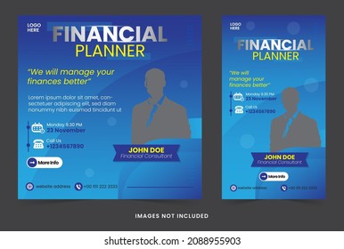 social media post template financial planner feed and story design banner or flyer for social media post 