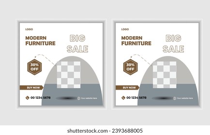 Social media post template. Flat and minimalist square banner template for fashion product sales. Suitable for social media posts, Instagram, and web internet ads.