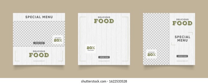 social media post template for food promotion banner
