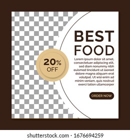 Social media post template for food