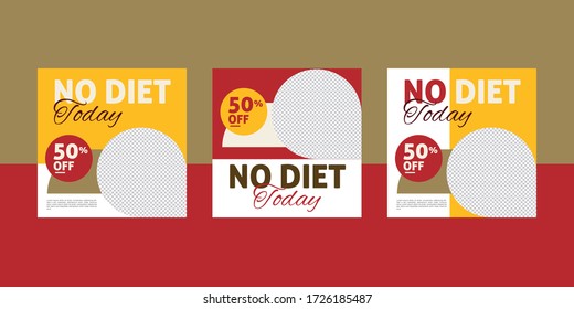 Social media post template for food