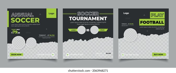 Social Media Post Template For Football Competition