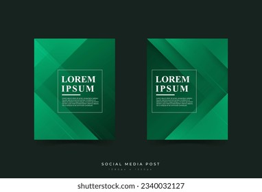 social media post template. full color, green and black gradations