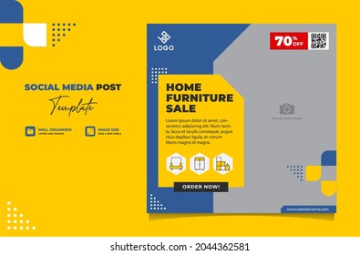 Social media post template for Furniture Sale Instagram