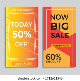 Social media post template. Good graphic vector for sales promotions, online stores, discount coupons and smartphones etc.