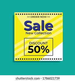 Social media post template. Great vector for product marketing, web, fashion, sales promotions, discount coupons, online stores etc.