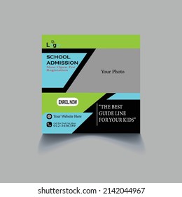 Plantilla de publicación de medios sociales, diseño de publicación de medios sociales de alta calidad, publicación de medios sociales de educación