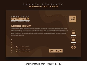 Social media post template in landscape design with brown background design
