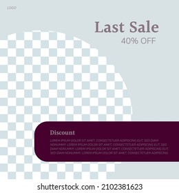 Social media post template. Last sale