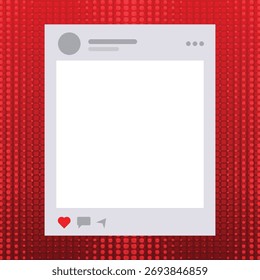 Maqueta de Plantilla de publicaciones en redes sociales con espacio transparente para contenido, perfecta para campañas publicitarias y diseños de marketing