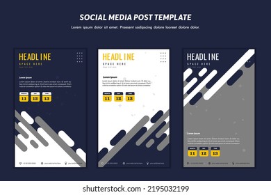 Social media post template modern design, for digital marketing online or poster marketing template