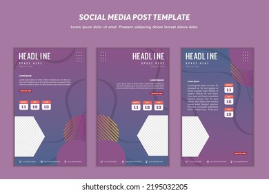 Social media post template modern design, for digital marketing online or poster marketing template