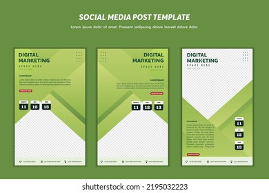 Social media post template modern design, for digital marketing online or poster marketing template