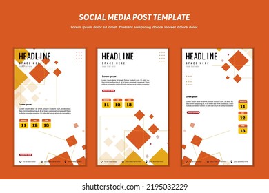 Social media post template modern design, for digital marketing online or poster marketing template