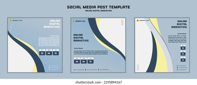 Modernes Design für Social Media-Post-Vorlage für digitales Marketing online oder Plakatmarketing-Vorlage