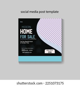 plantilla de publicación de medios sociales para hogar moderno