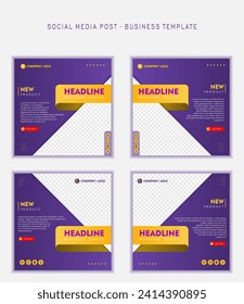Social media post template modern design, for business digital marketing online, banner and poster