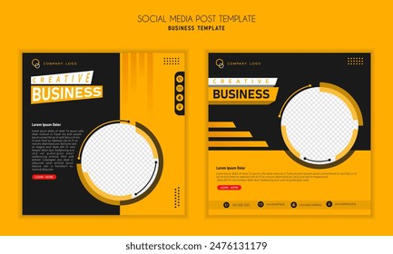 Social media post template modern design, for business digital marketing online, banner and poster