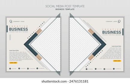 Social media post template modern design, for business digital marketing online, banner and poster