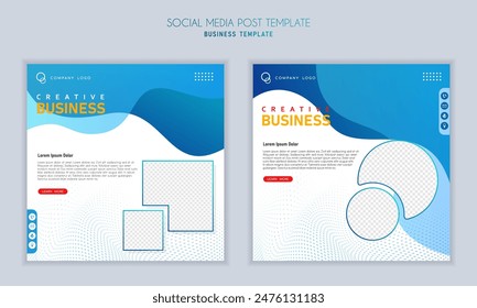 Social media post template modern design, for business digital marketing online, banner and poster